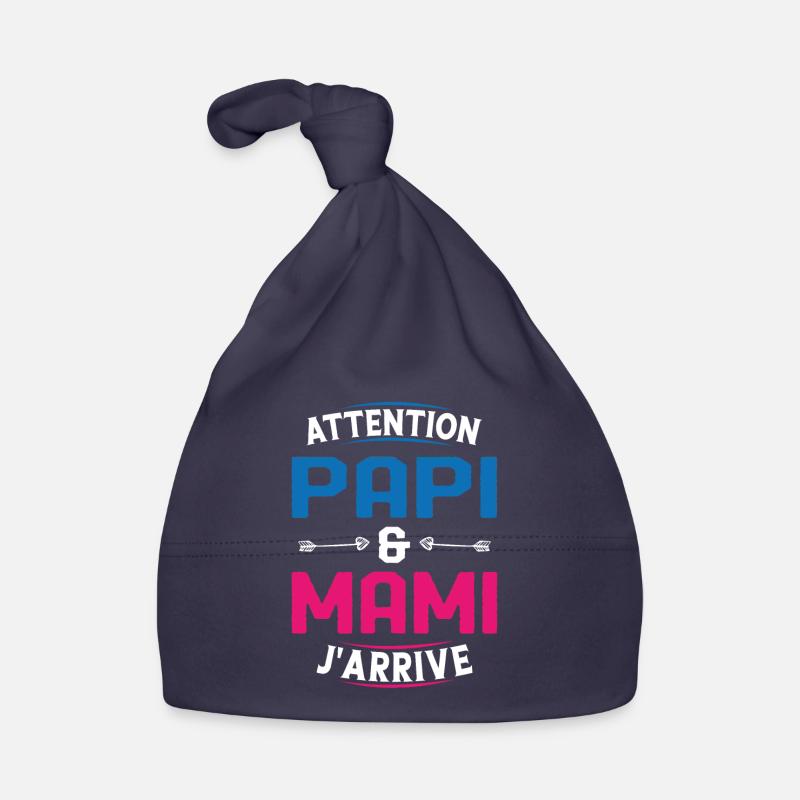 Papi et Mamie j'arrive Bonnet bio Bébé