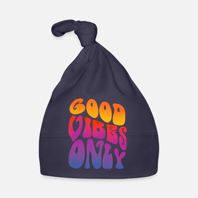 Good Vibes Seulement Rétro Positivité Bonnet bio Bébé