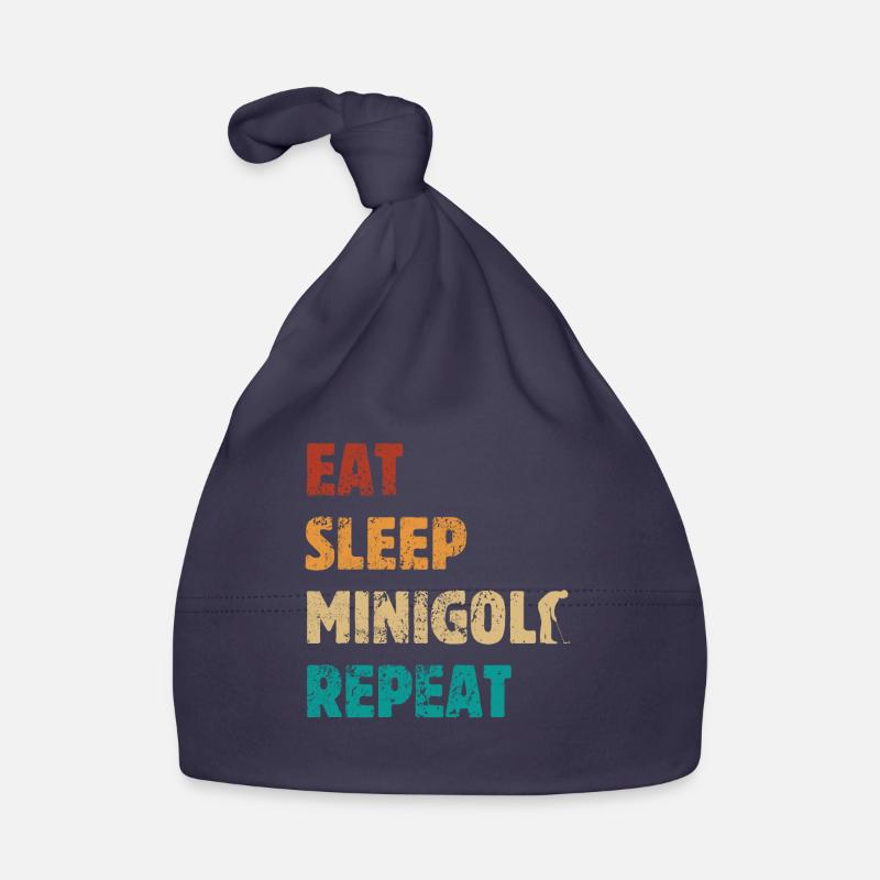 Eat Sleep Minigolf Repeat - Spruch Baby Bio-Mütze