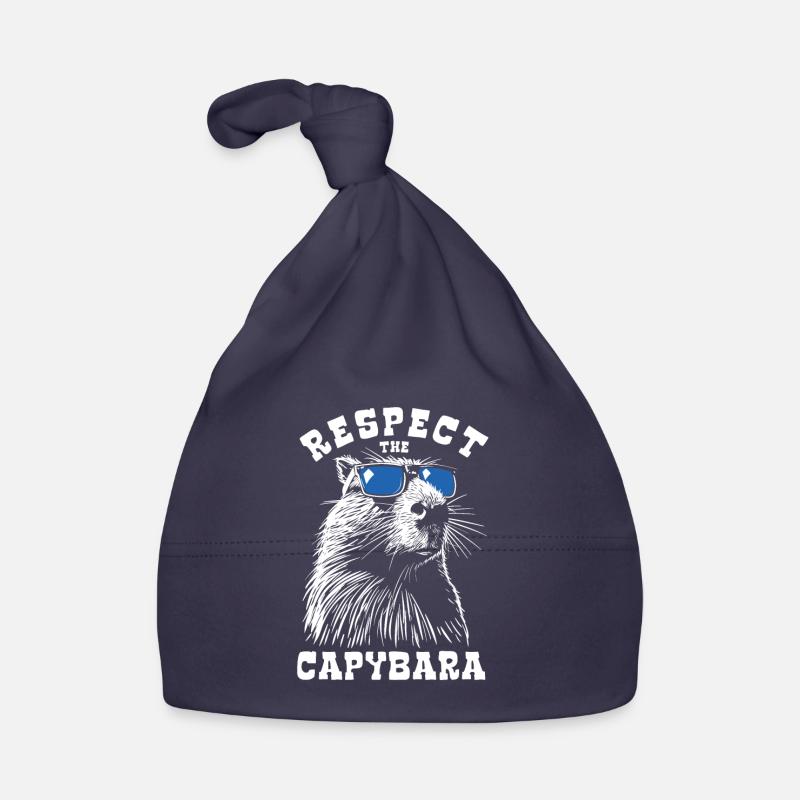 Respect Le Capybara - Spruch Bonnet bio Bébé