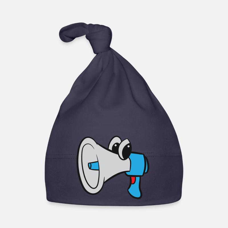 Megaphone / Megaphone - Blue with eyes Organic Baby Cap