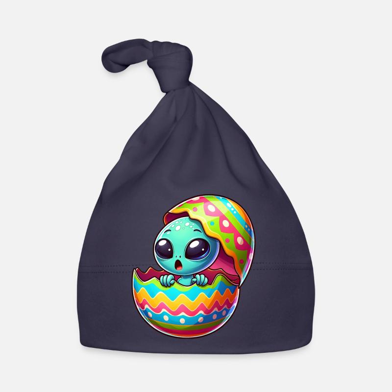 Colorful Alien Easter Egg Hatching Design Organic Baby Cap