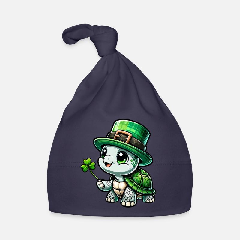 Fête de la tortue de la Saint-Patrick - Bonnet bio Bébé - marine