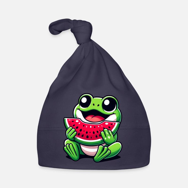 Grenouille Pastèque Fruité Drôle Bonnet bio Bébé
