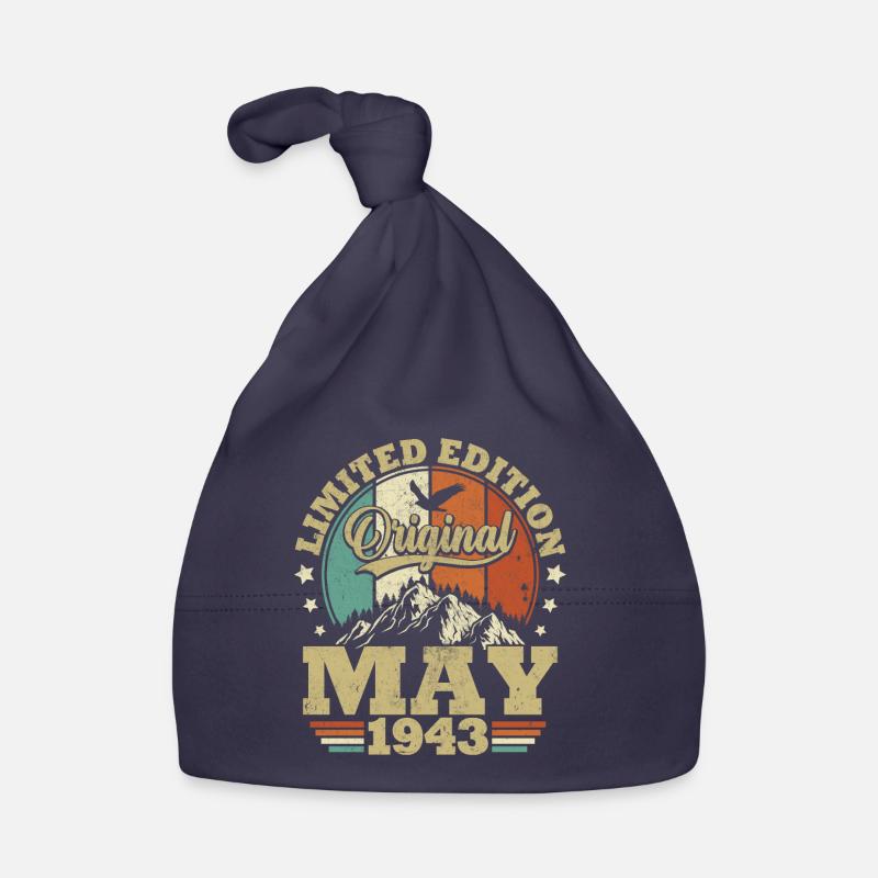 Birthday gift born in May 1943 Organic Baby Cap