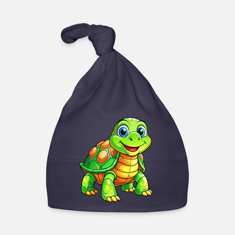 Mega Cute Turtle Organic Baby Cap
