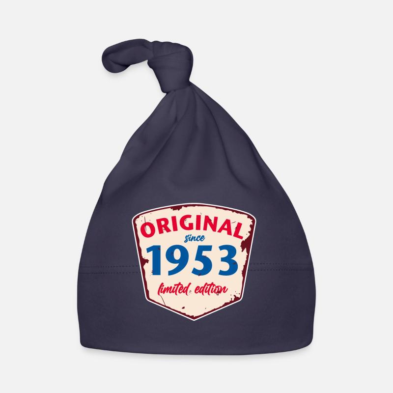 1953 Blechschild - édition chaulée - Millésime - Bonnet bio Bébé - marine