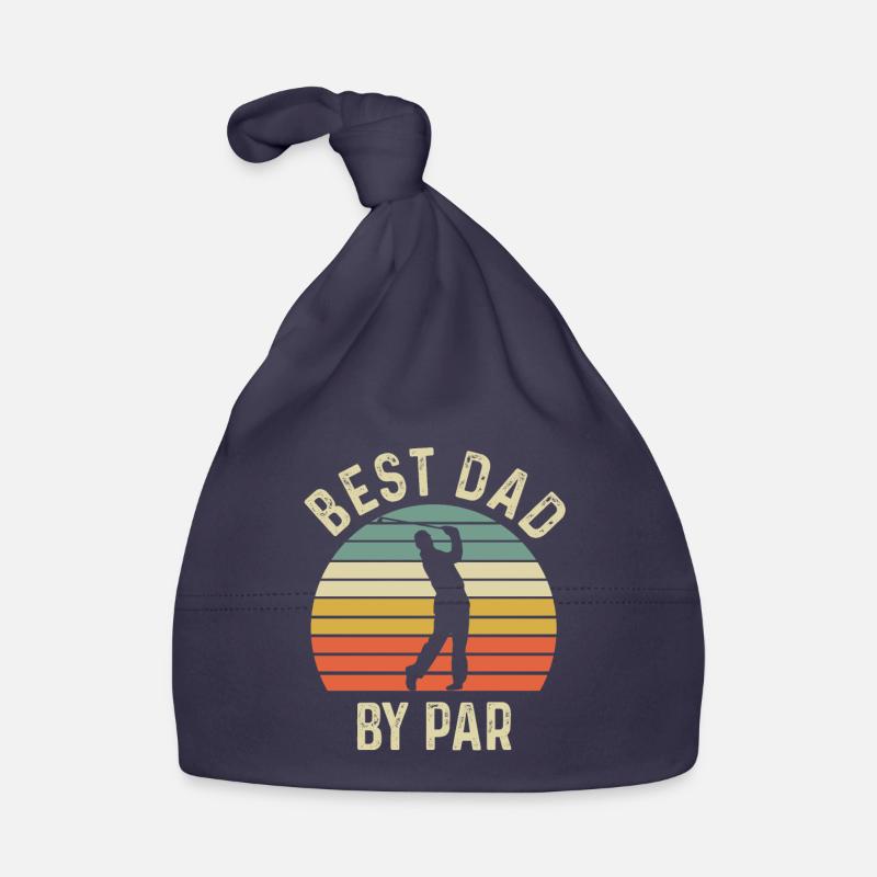 Best Dad By Par - Gift for a Golfer Organic Baby Cap