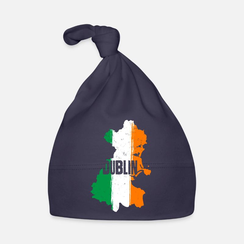 | du comté de Dublin, Irlande Contour de la carte du drapeau Bonnet bio Bébé