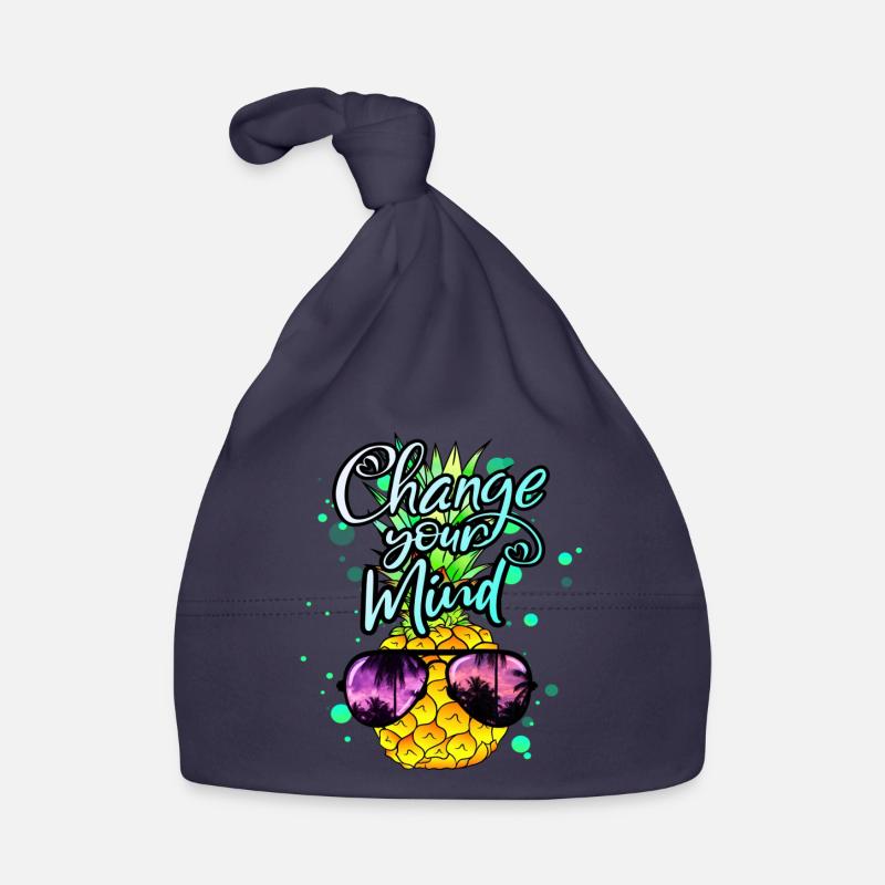 Pineapple change your thinking Organic Baby Cap