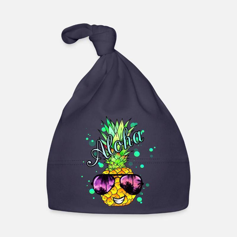 Ananas Aloha avec des éclaboussures de peinture Bonnet bio Bébé