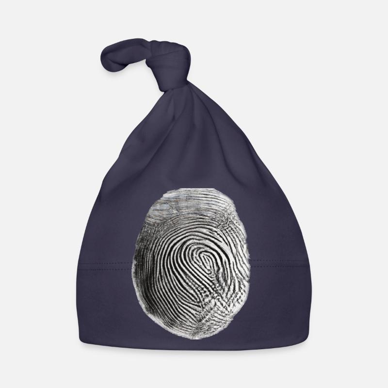 Empreinte digitale noire Bonnet bio Bébé