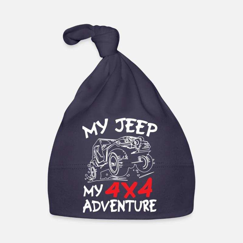 Mes Jeeps Mon Aventure - Bonnet bio Bébé - marine