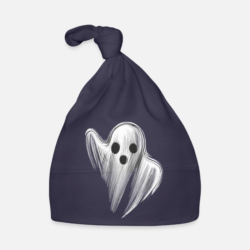 STYLIZED SCARY GHOST Organic Baby Cap
