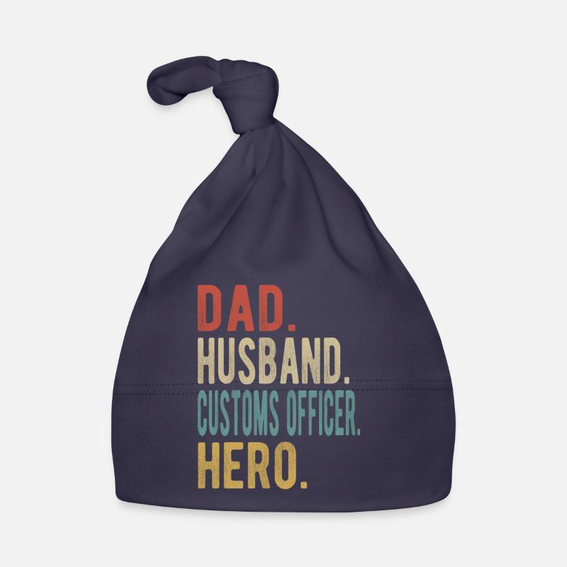 Zollbeamter Papa Ehemann Held Baby Bio-Mütze