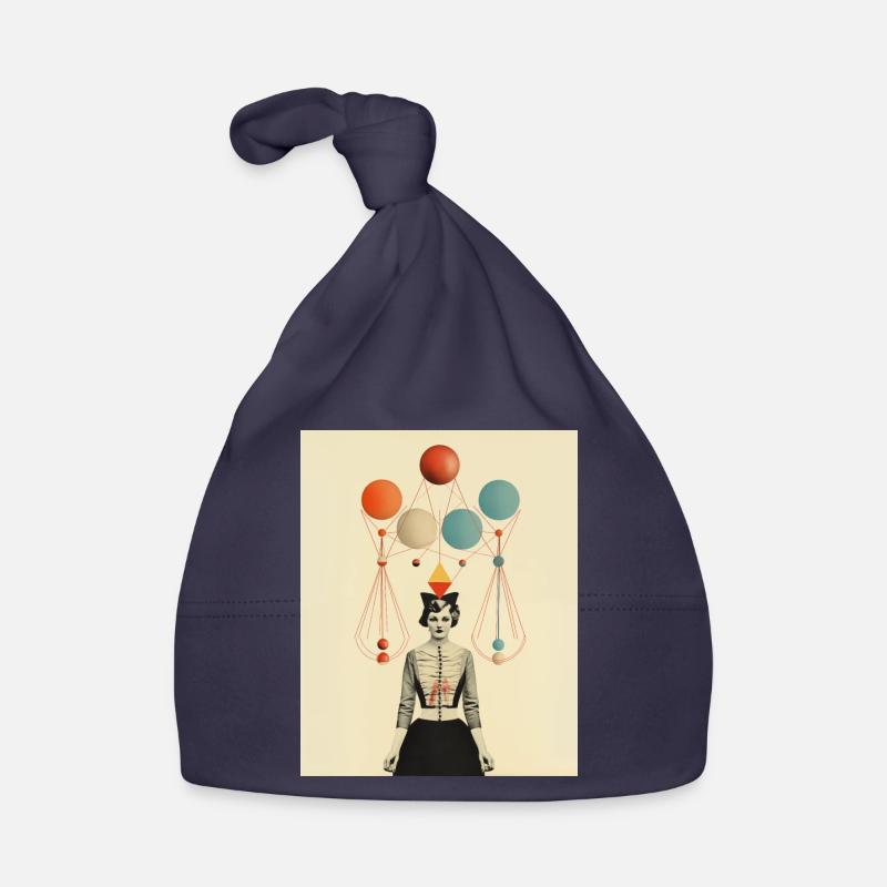 Collage de papier de dame de cirque de pensée Bonnet bio Bébé