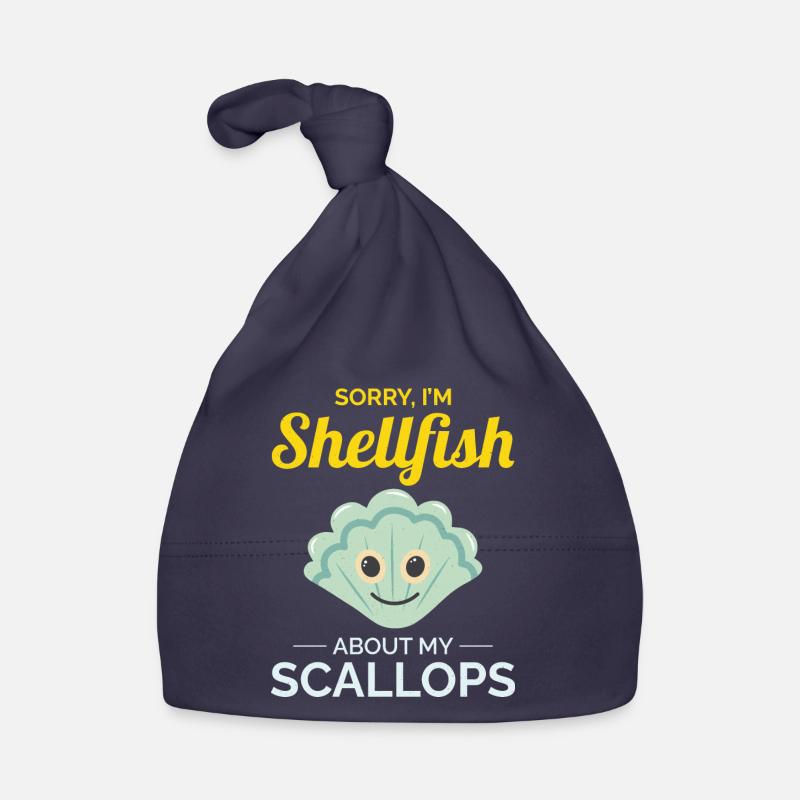 Scallop Seashells Collector Beachcomber Shellfish Organic Baby Cap