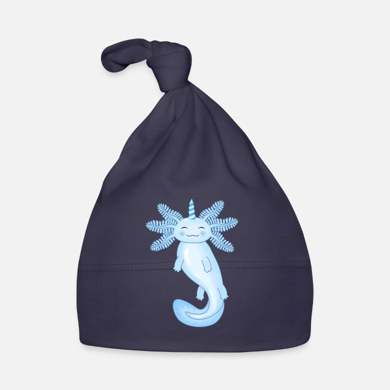 Blauer Axolotl Baby Bio-Mütze