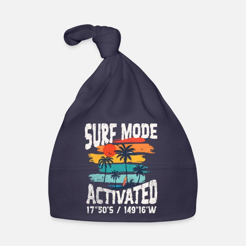 Surf mode activated Copy - Bonnet bio Bébé - marine