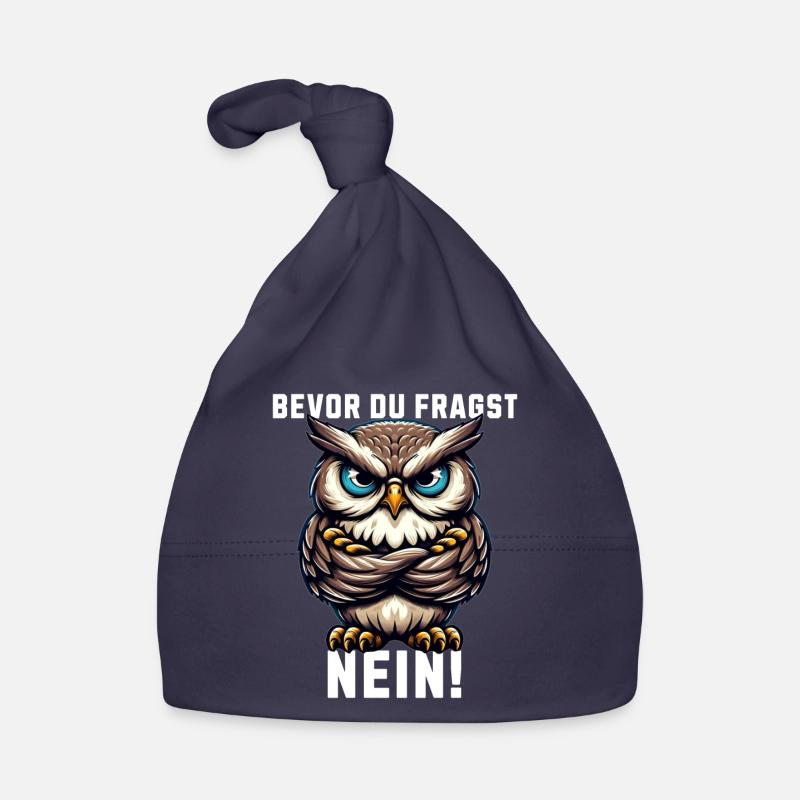 Bevor du fragst Nein mürrische Eule, Grumpy Owl Baby Bio-Mütze