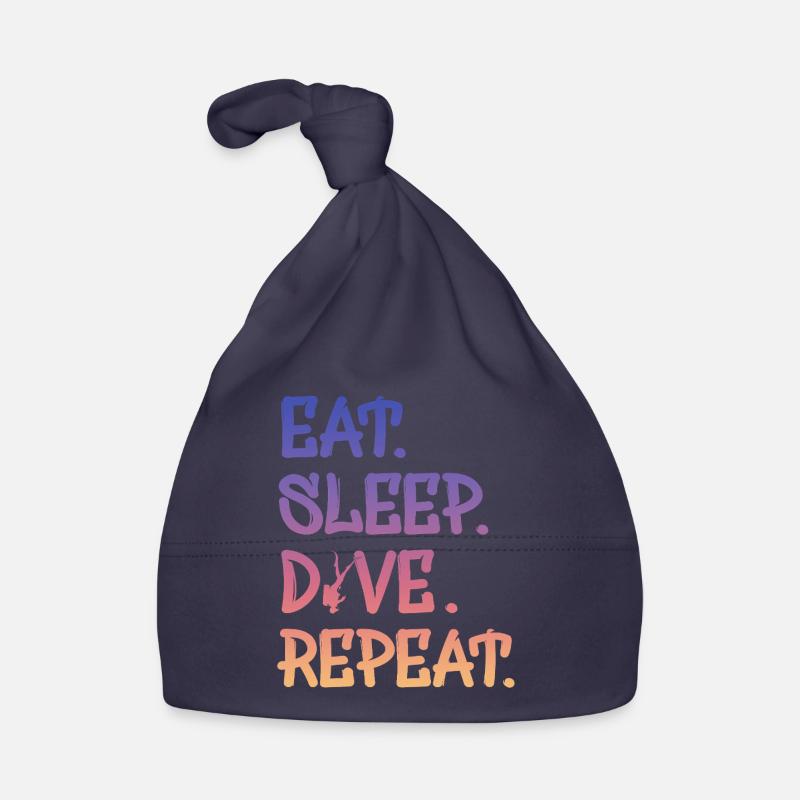 eat sleep dive repeat Baby Bio-Mütze