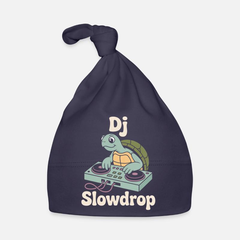 DJ Slowdrop Turtle à la cabine du DJ Bonnet bio Bébé
