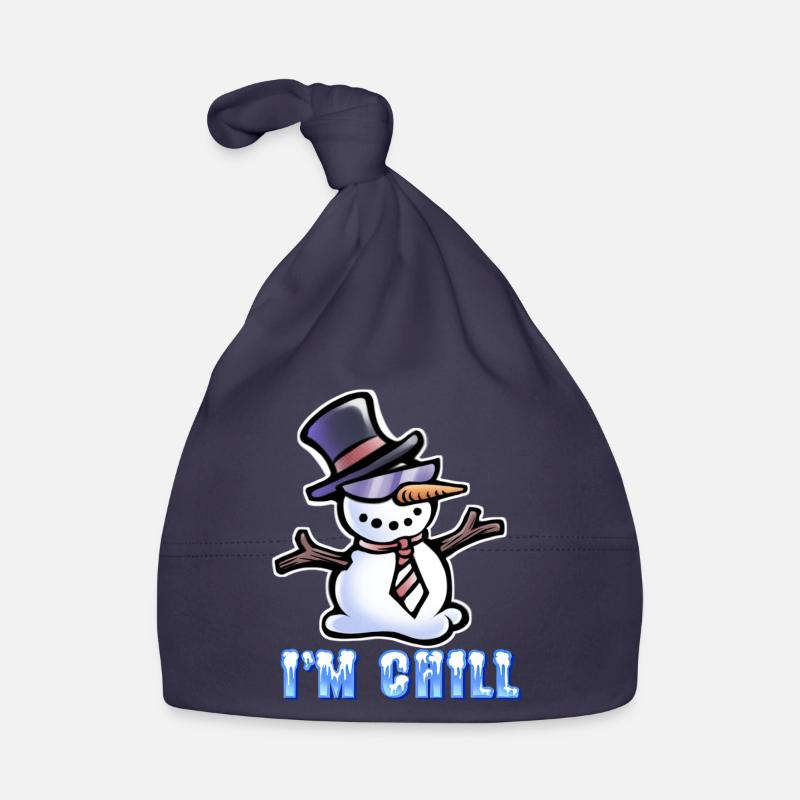 Ich bin Chill - Cooler Schneemann Baby Bio-Mütze
