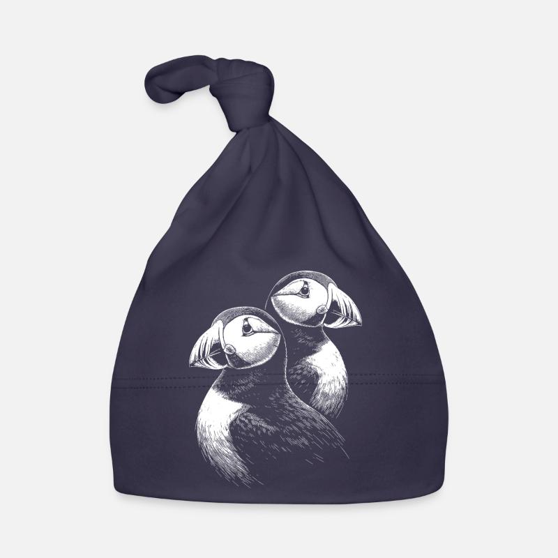 Macareux - Bonnet bio Bébé - marine