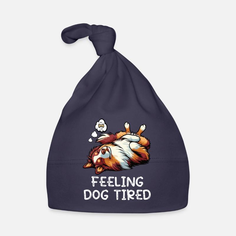 Feeling Dog Tired Australian Shepherd Aussiehalter Organic Baby Cap