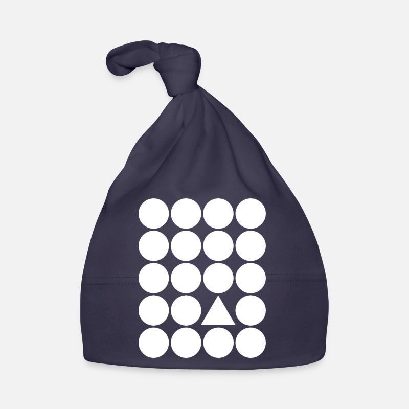 Accent géométrique du triangle en grille Bonnet bio Bébé