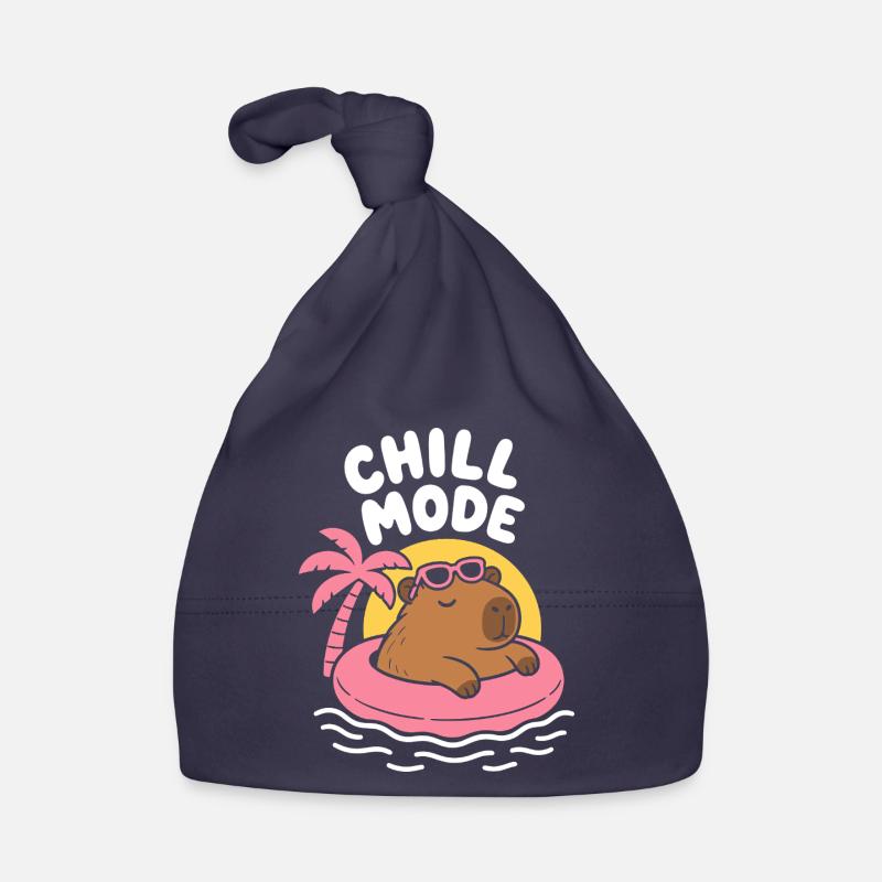 Chill Mode Floating Capybara Baby Bio-Mütze
