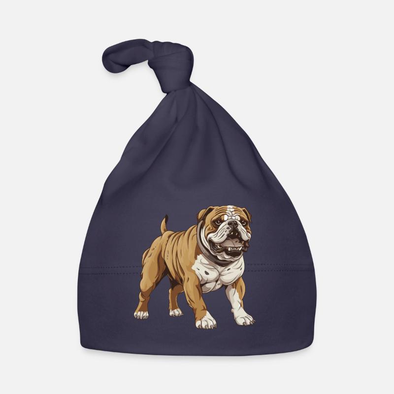 Bulldog Dog Organic Baby Cap