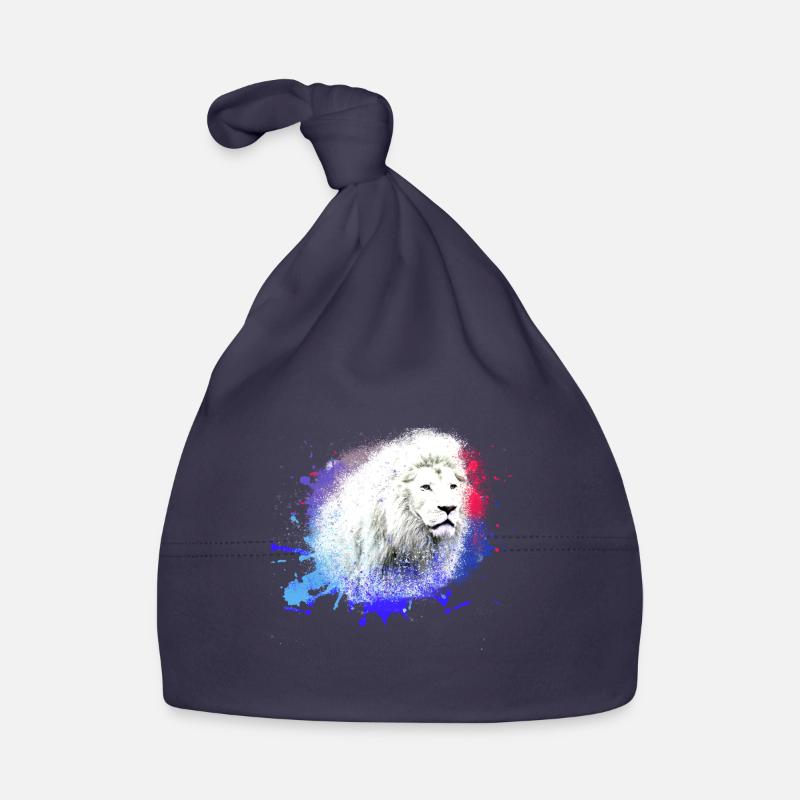 Lion blanc,Lion,Coloré,Graffiti,Peinture Bonnet bio Bébé