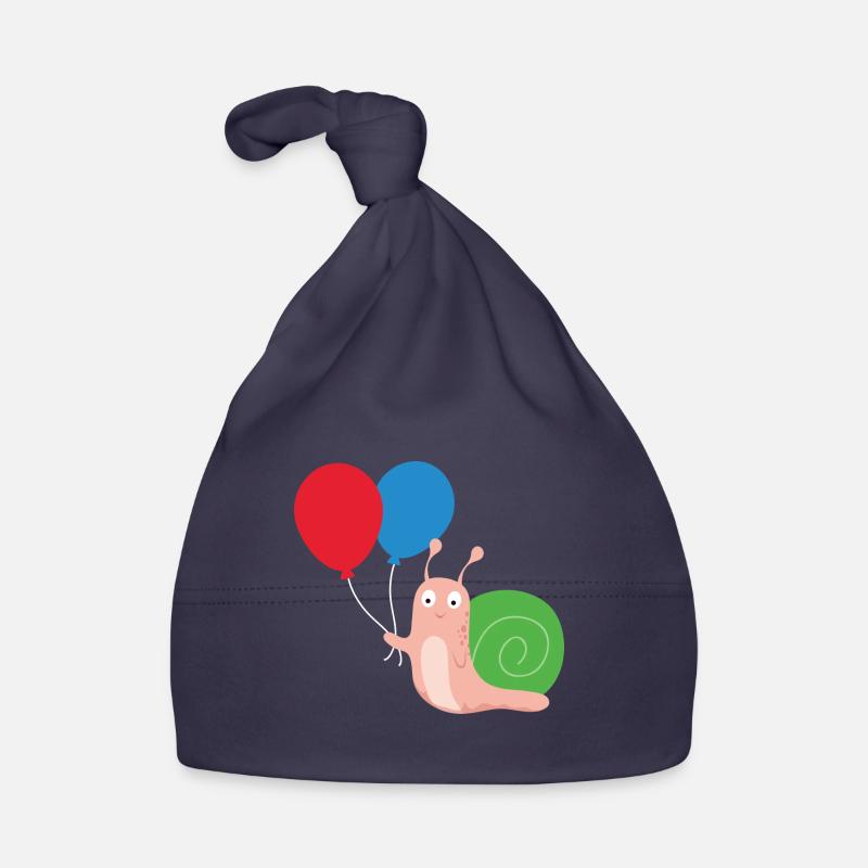 Snail with balloons Organic Baby Cap