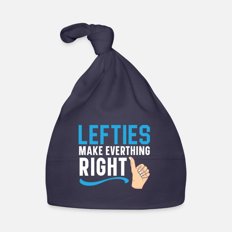Left-handers do everything right, left-handers Organic Baby Cap