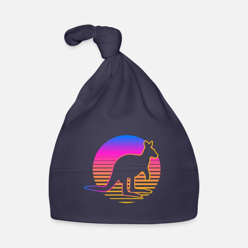 Känguru Retro Känguru Australien Beuteltier Baby Bio-Mütze