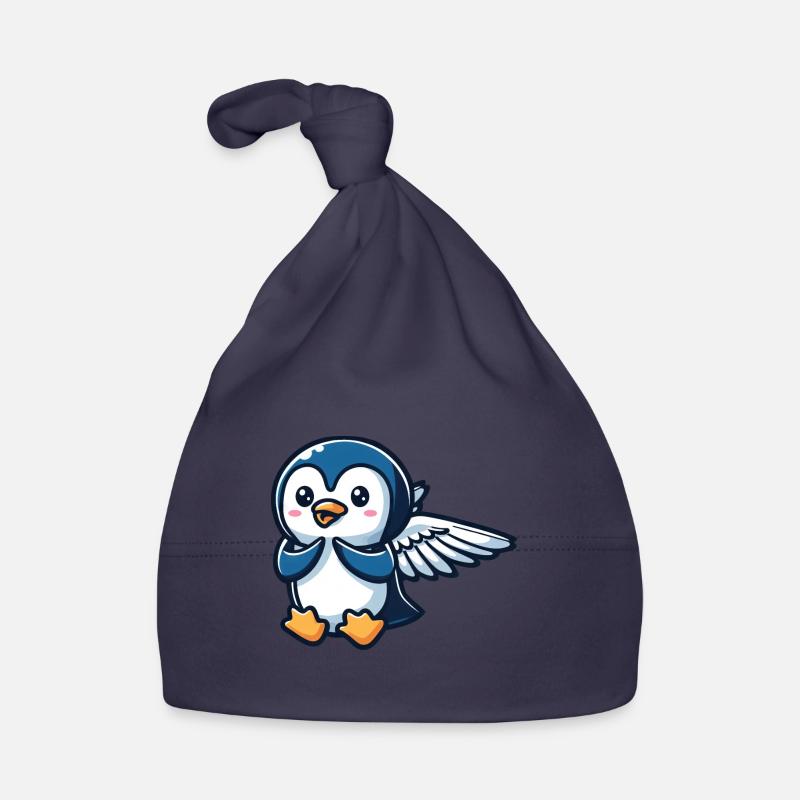 Celestial Penguin Wings Organic Baby Cap