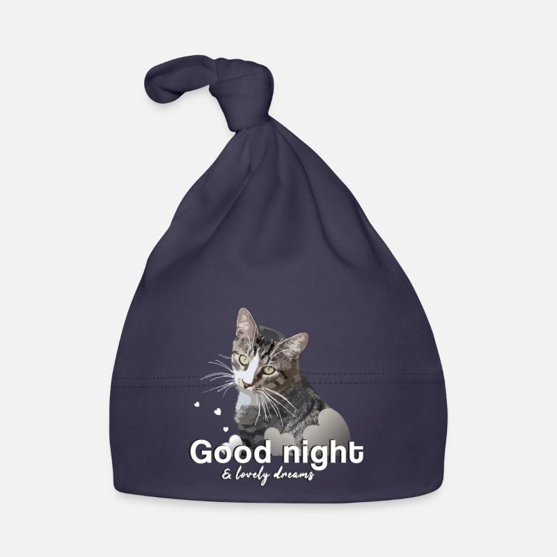 Chemise de sommeil bonne nuit bonne nuit - Bonnet bio Bébé - marine