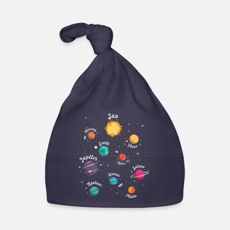Solar System Planets Knowledge Outer Space for Kid Organic Baby Cap