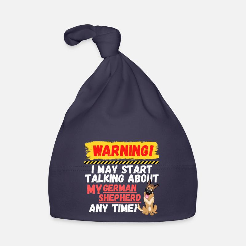 Warning German Shepherd Baby Bio-Mütze