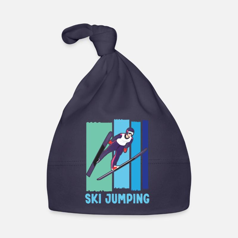 Saut à ski Saut à ski Saut à ski - Bonnet bio Bébé - marine
