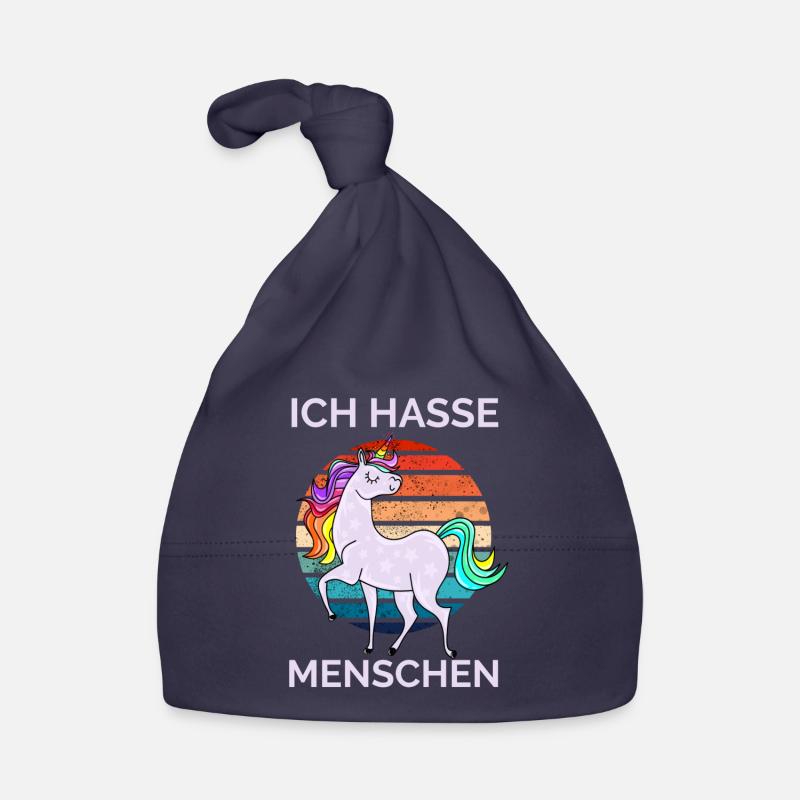 Ich hasse Menschen Einhorn Retro Baby Bio-Mütze