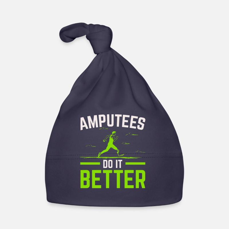 Les amputés rendent l’amputation meilleure Amputation Amputé - Bonnet bio Bébé - marine