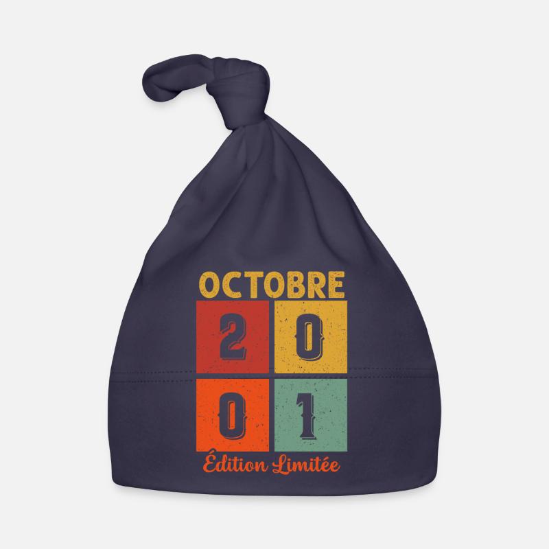 Octobre 2001 Vintage - Bonnet bio Bébé - marine