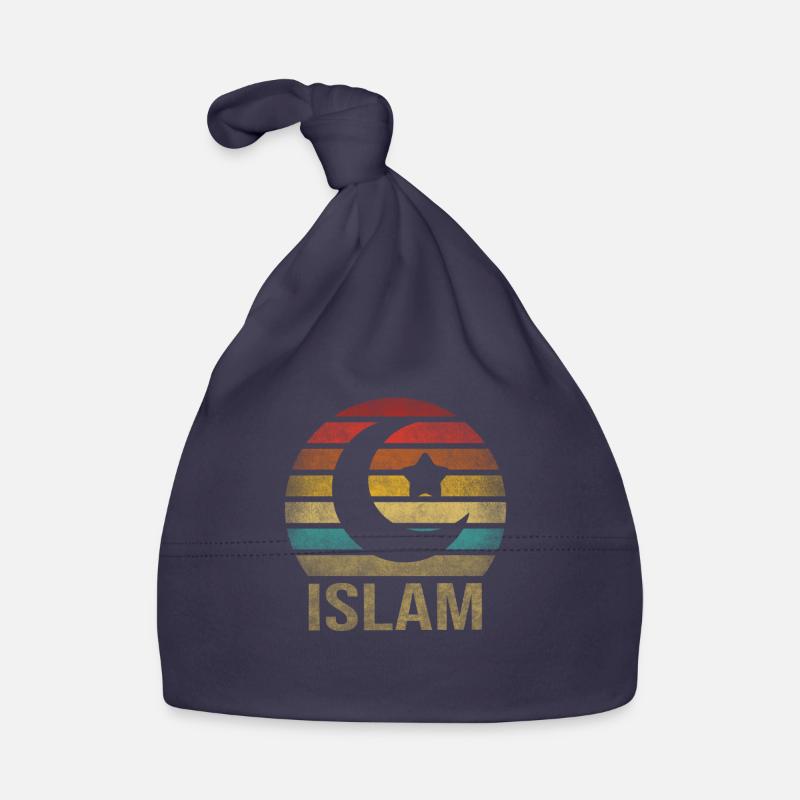 Islam Crestcent Star Religion Rétro Coucher de Soleil Bonnet bio Bébé