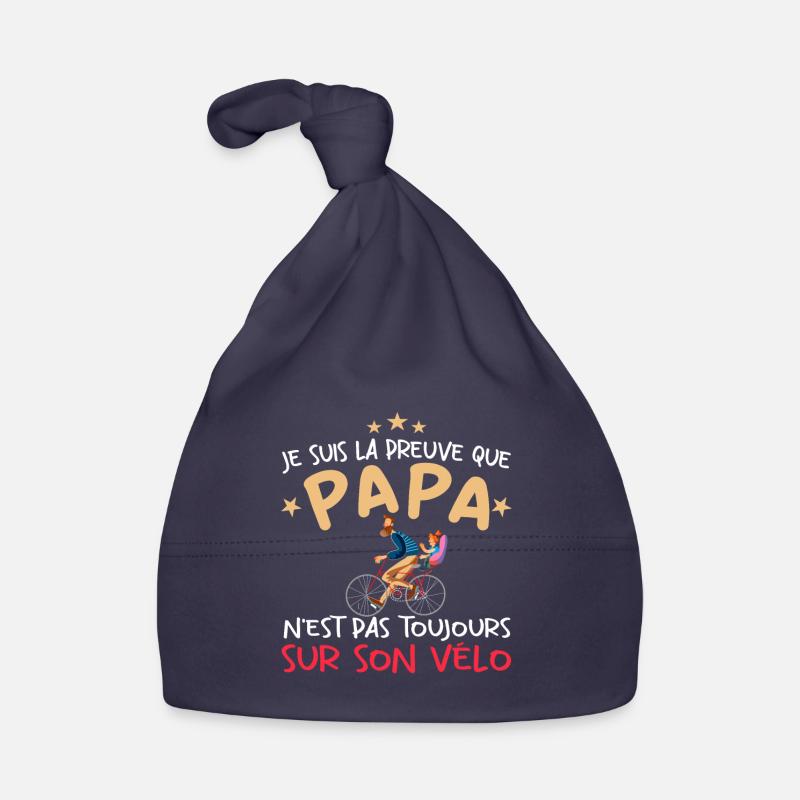 Papa cycliste cyclisme Bébé Nourrisson Naissance Bonnet bio Bébé