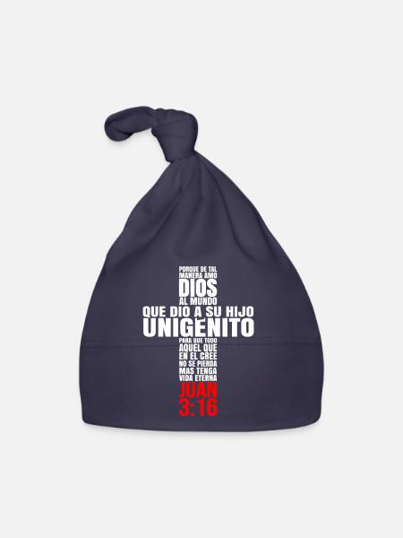 Porque de tal manera amo Dios al Mundo - Organic Baby Cap - navy - Front