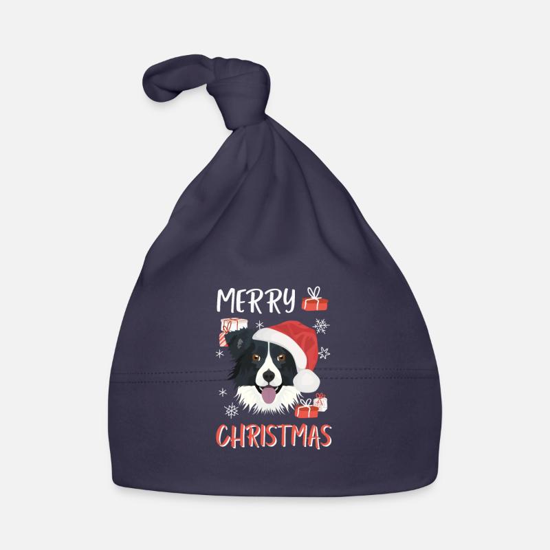 Border Collie Weihnachten Baby Bio-Mütze