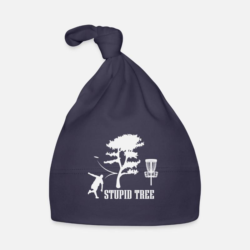 Stupid Tree, Disc Golf Design, Disc Golf Player Organic Baby Cap