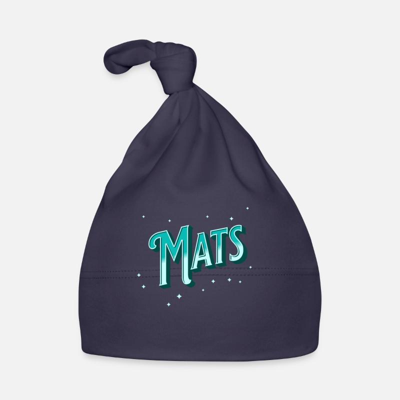 Mat's name personalized Organic Baby Cap